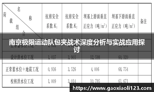 南京极限运动队包夹战术深度分析与实战应用探讨