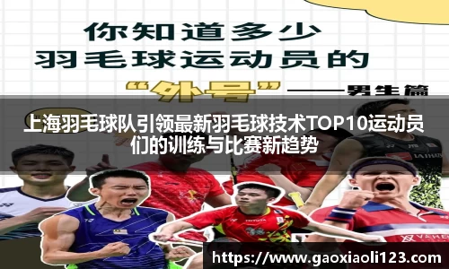 上海羽毛球队引领最新羽毛球技术TOP10运动员们的训练与比赛新趋势